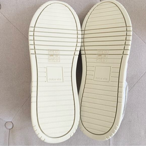Dolce Vita Adella Sneakers Off White Premium Leather Shoes Size 8 NEW IN BOX - Picture 10 of 12